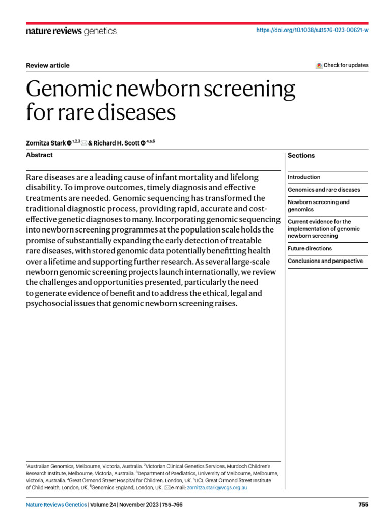 Genomic Newborn Screening Insights | PDF | Whole Genome Sequencing ...