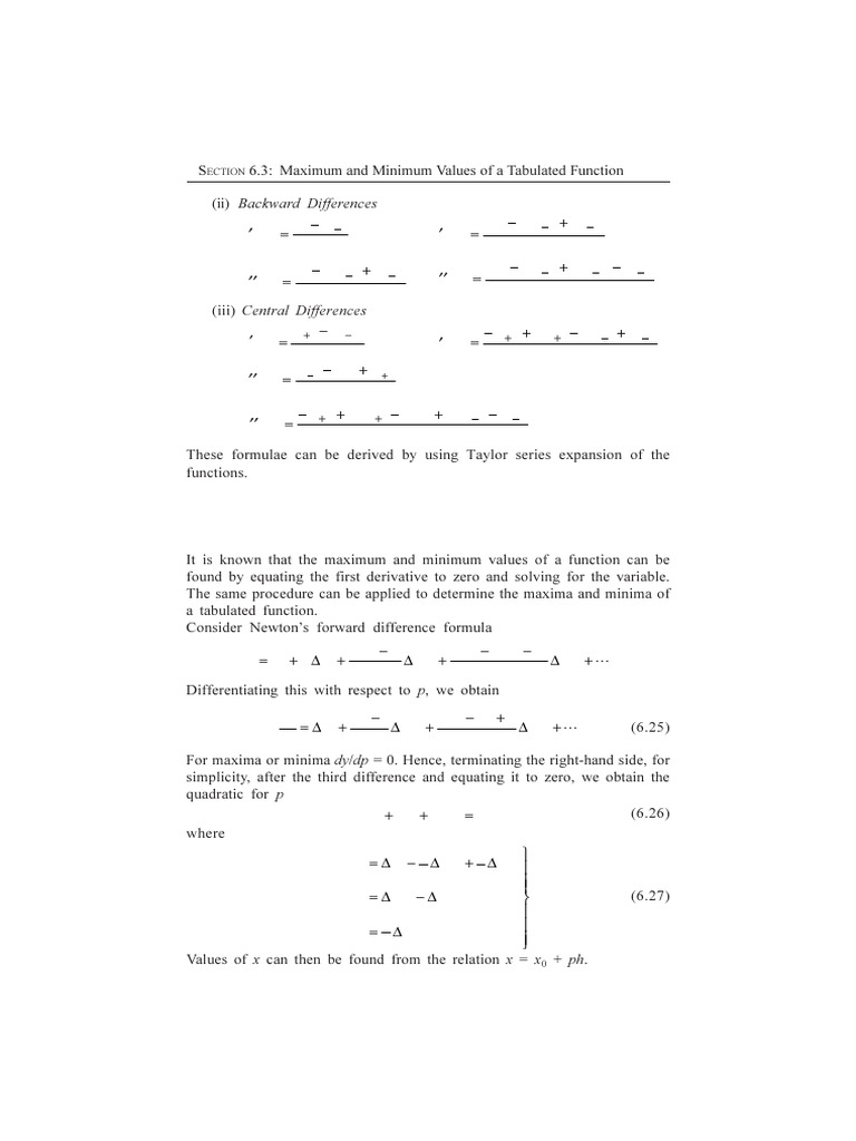 Maximum and Minimum Values in Functions | PDF | Finite Difference ...