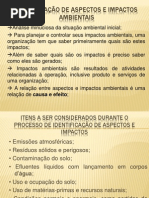 IDENTIFICAÇÃO DE ASPECTOS E IMPACTOS AMBIENTAIS