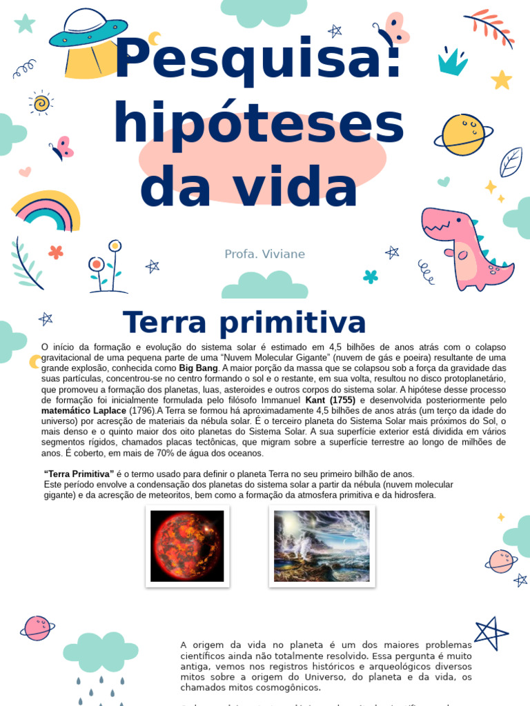 Hipóteses sobre a Origem da Vida | PDF | Abiogênese | Vida