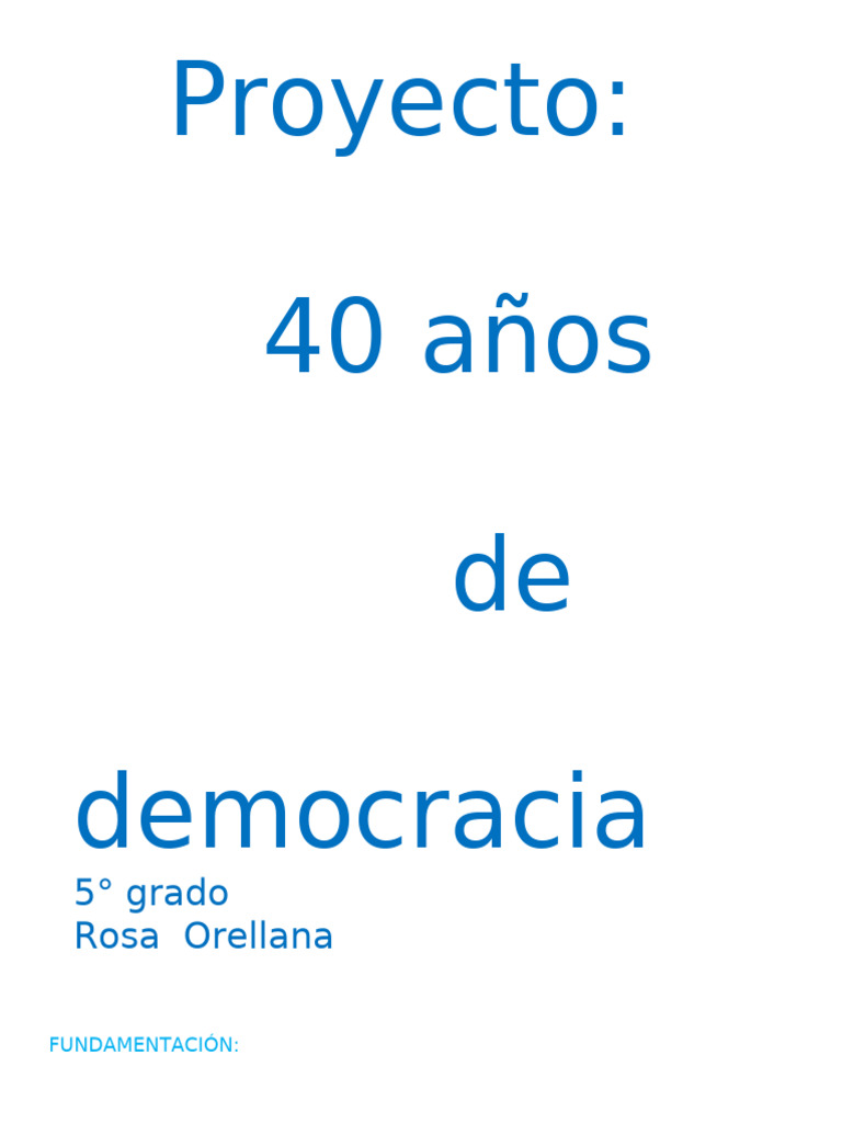 Celebrando 40 Años de Democracia Escolar | PDF | Democracia ...