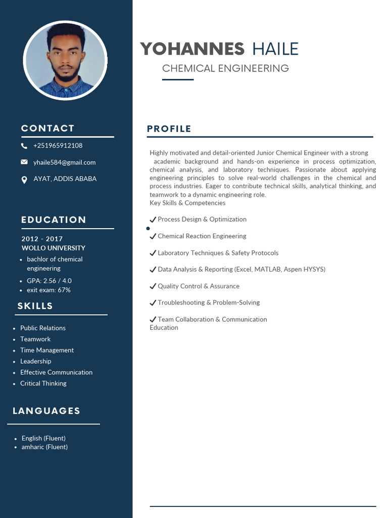Blue Simple Professional CV Resume | PDF