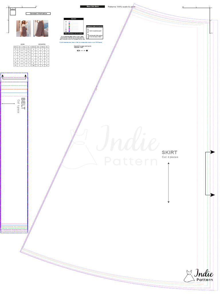 Max I Slit Skirt Patterns A 0 | PDF