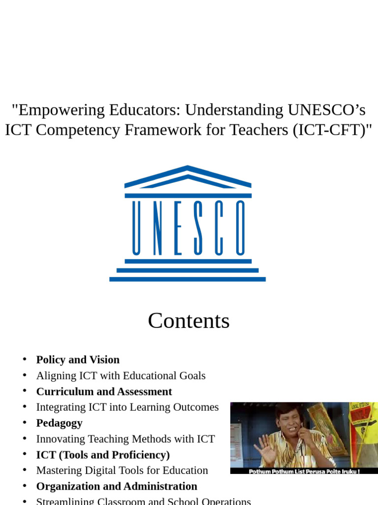 UNESCO ICT Competency Framework for Teachers | PDF | Educational ...