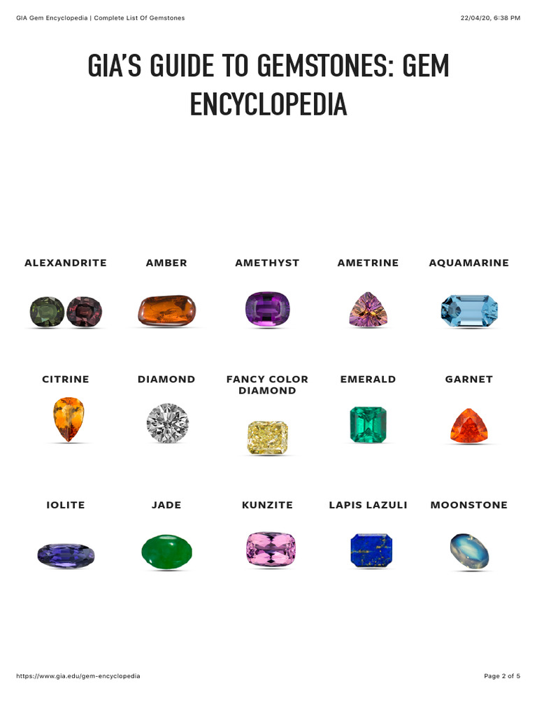 GIA Complete Gemstone Encyclopedia | PDF