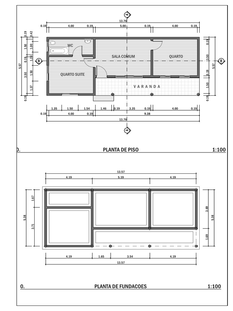 Plantas de Casas T2 Modernas e Simples | PDF | Engenharia Civil ...