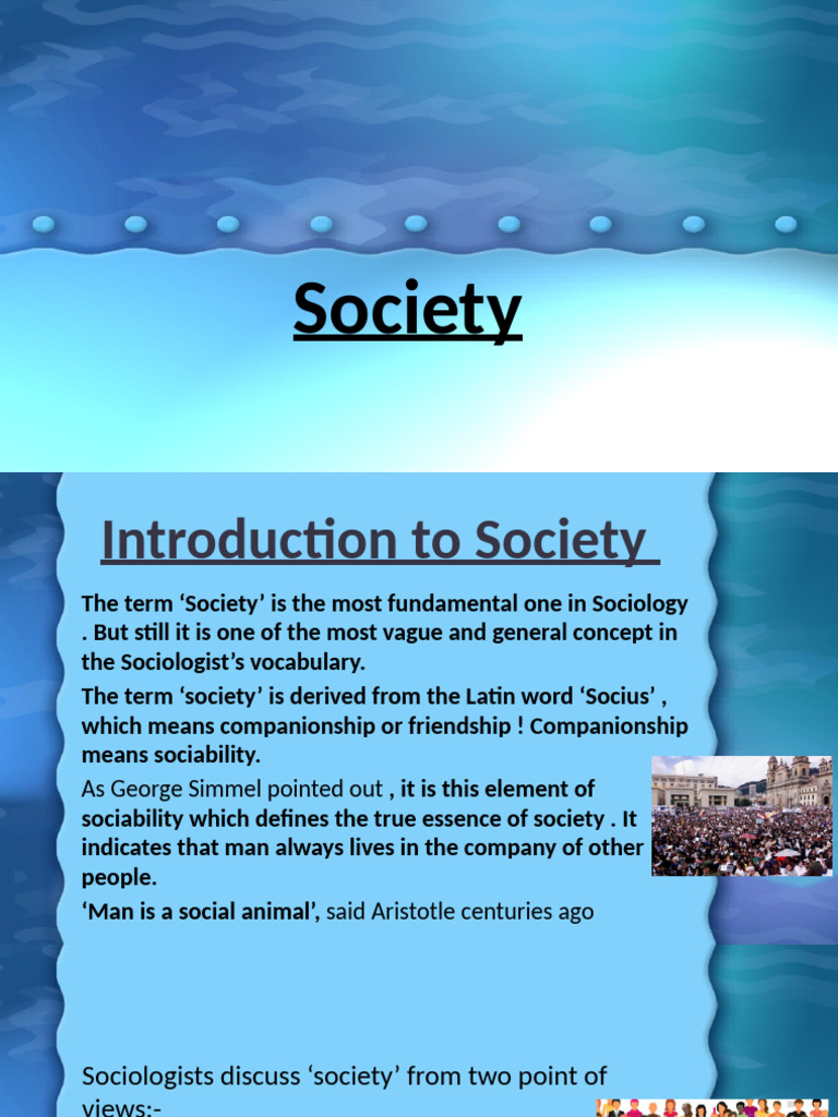 Understanding Society: Key Concepts in Sociology | PDF | Society ...
