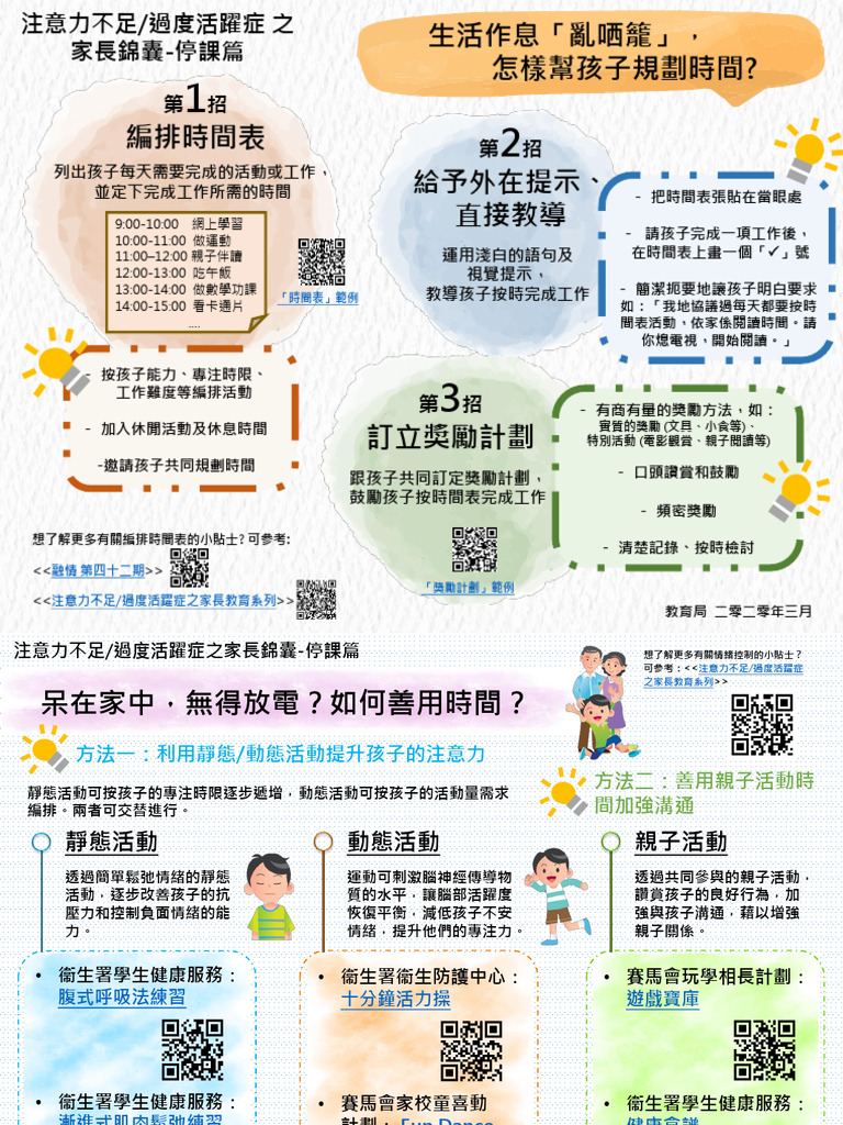 支援注意力不足及或過度活躍症的學生家長錦囊| PDF