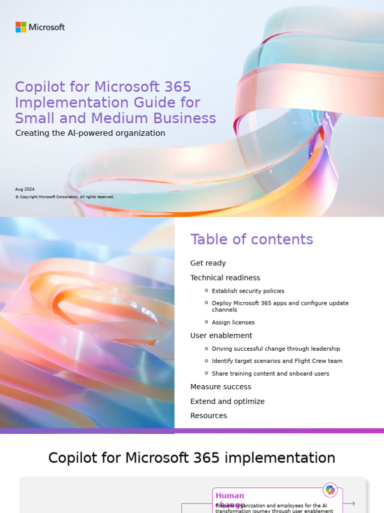 Microsoft 365 Copilot Implementation Guide | PDF | Share Point | Microsoft