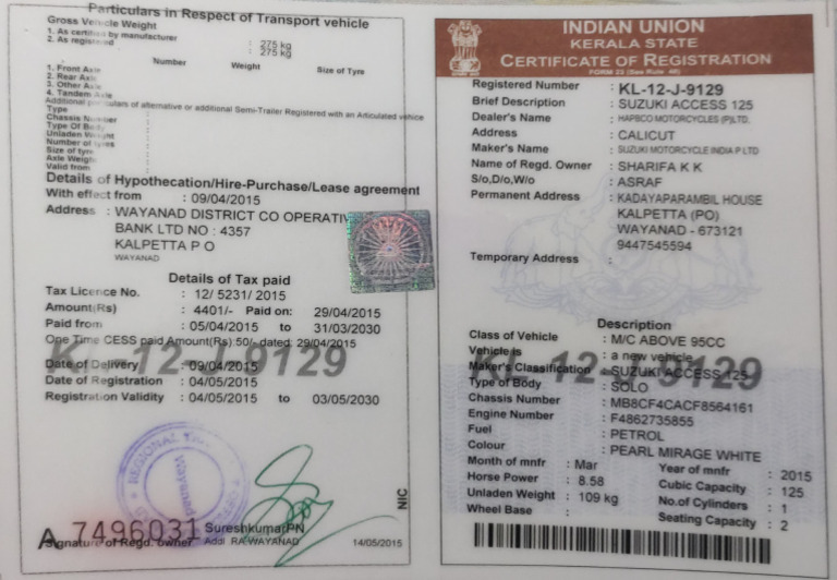 Transport Vehicle Registration Details | PDF | Semi Trailer Truck ...