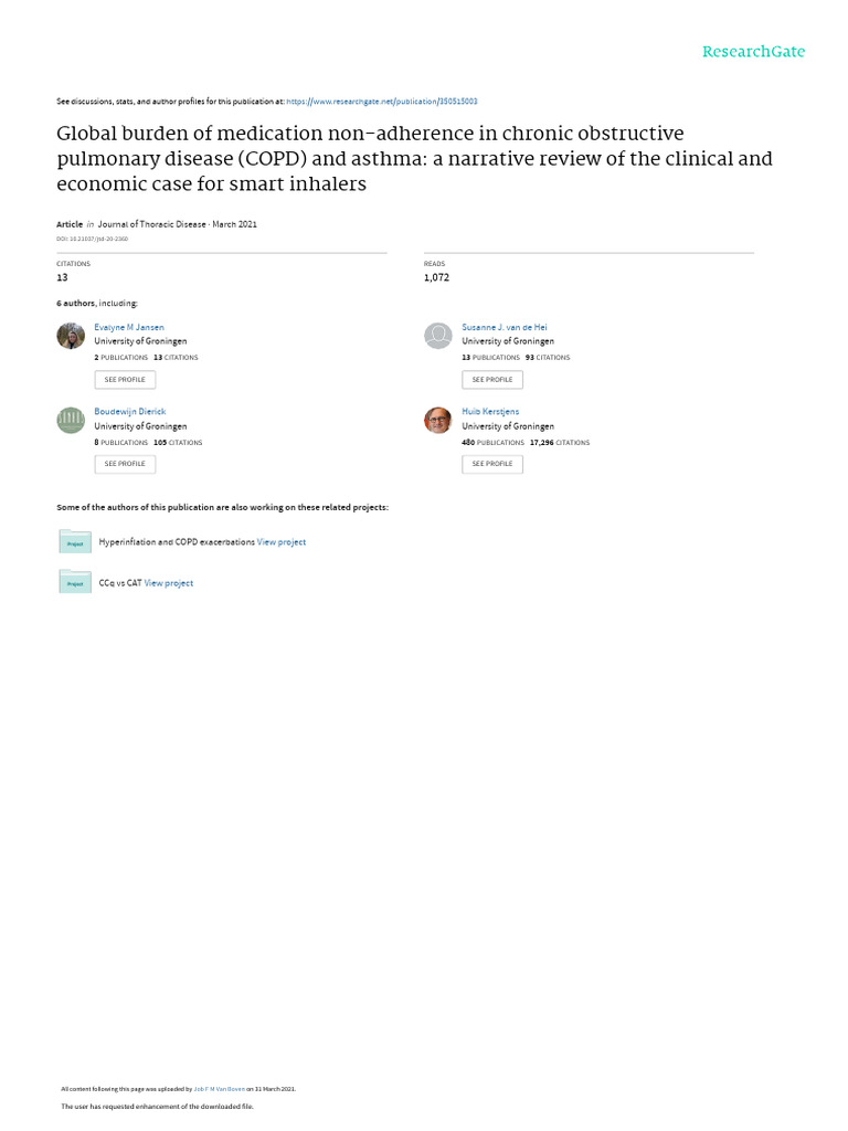 Smart Inhalers for COPD and Asthma | PDF | Asthma | Chronic Obstructive ...