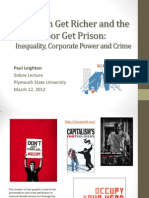 Inequality, Corporate Power and Crime