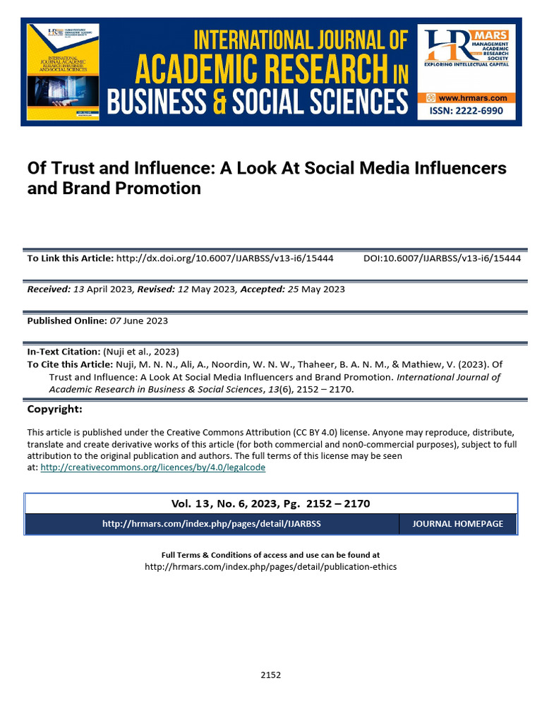 Of Trust and Influence A Look at Social Media Infl | PDF | Brand ...