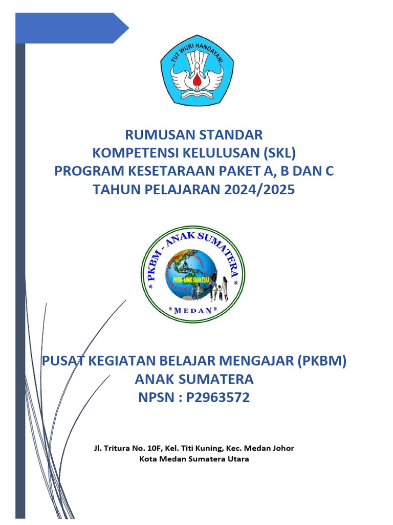 SKL Program Kesetaraan Paket A, B, C 2024 | PDF