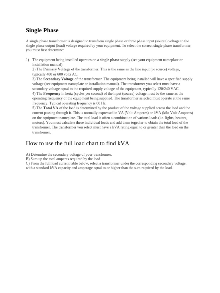 Transformer Selection Guide | PDF | Transformer | Mains Electricity