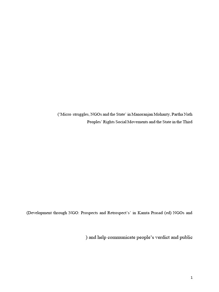 NGOs' Impact on Policy Making | PDF | Non Governmental Organization ...