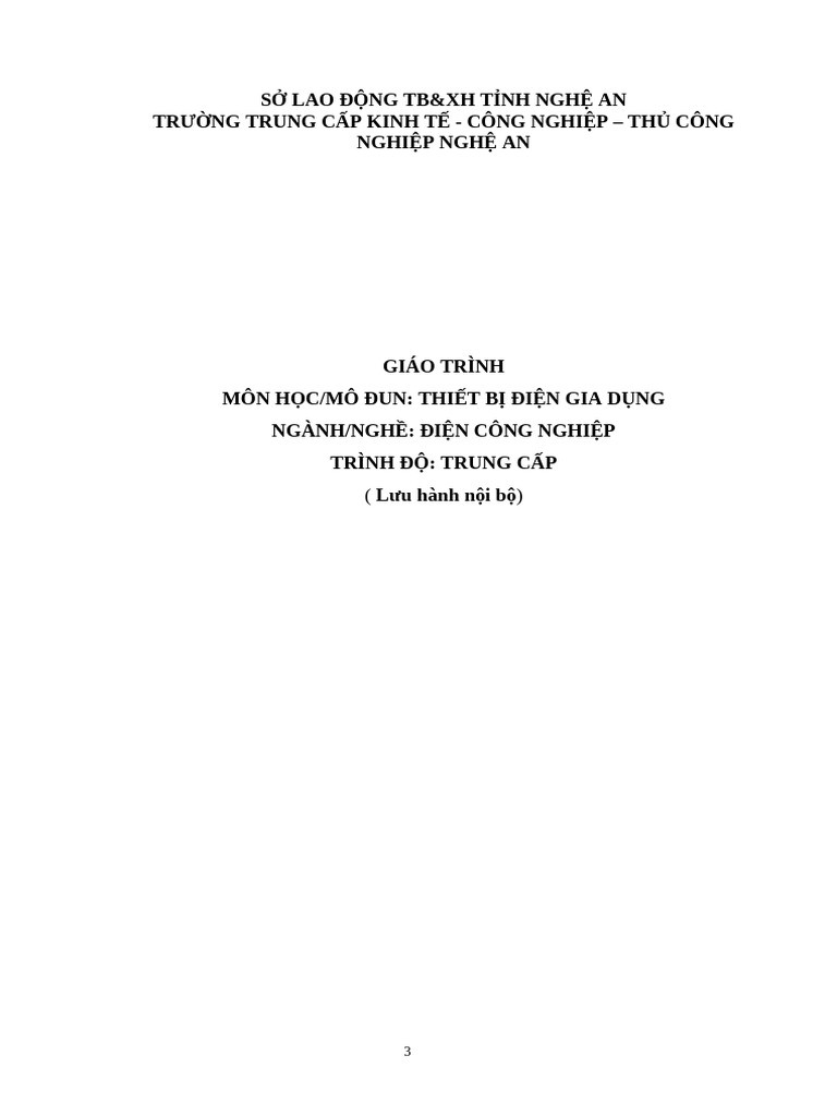 Thiet Bi Dien Gia Dung GT Chuan | PDF