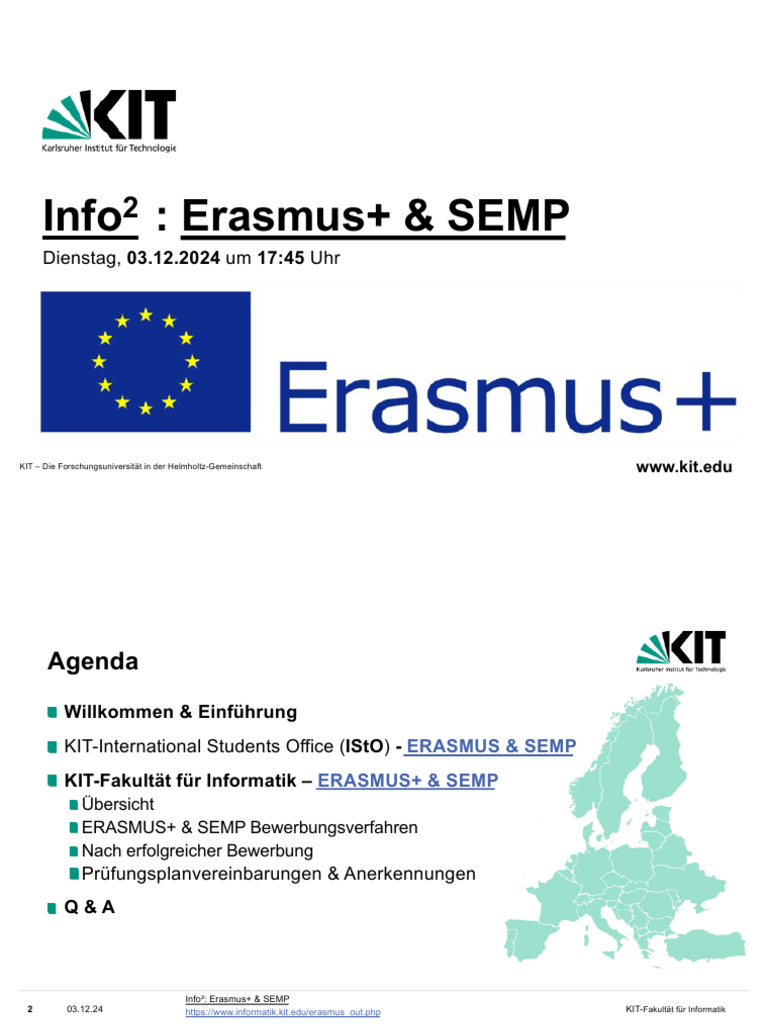 2024 12 03 Info2 Erasmus SEMP PDF | PDF