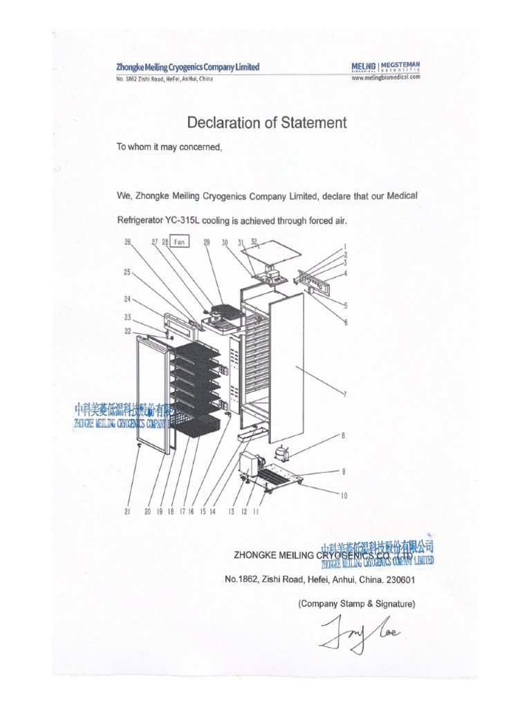 Declaration of Statement-Air Cooling | PDF