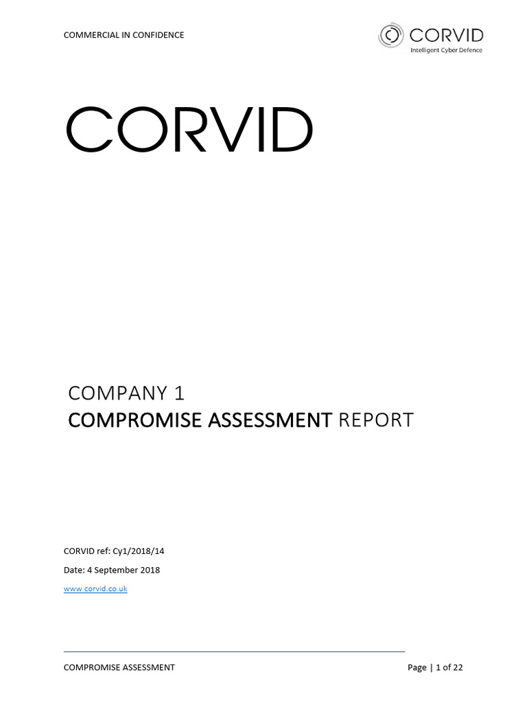 CORVID Compromise Assessment Summary | PDF | Malware | Computer Security