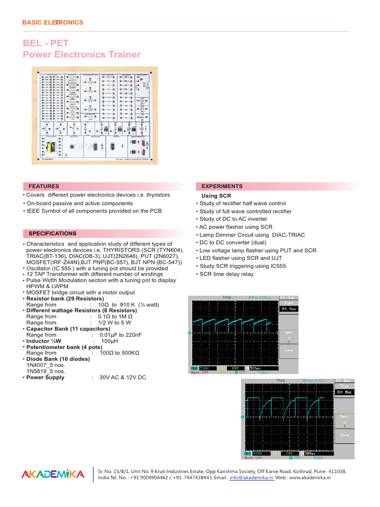 Bel-Pet Power Electronics Trainer | PDF