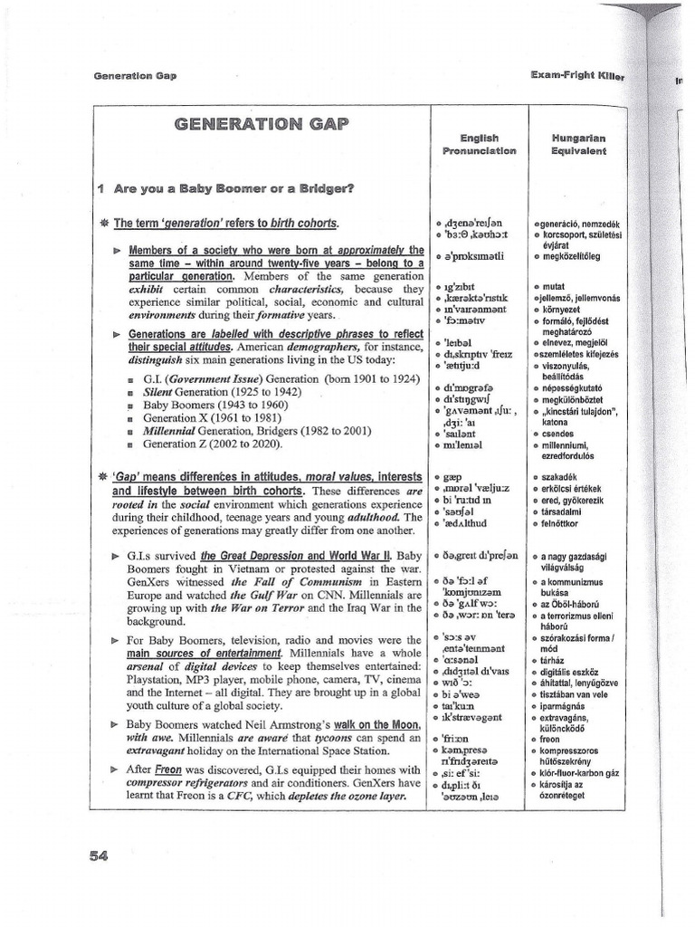Understanding the Generation Gap | PDF | Adolescence | Millennials