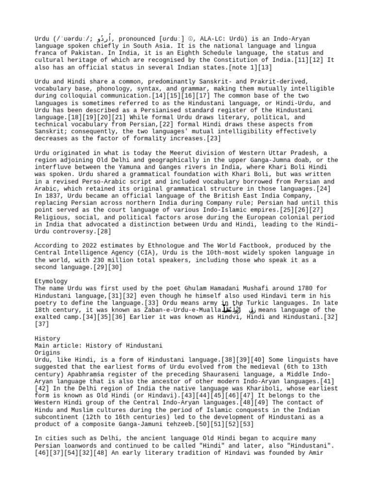 Understanding Urdu Language Origins | PDF | Urdu | Linguistics