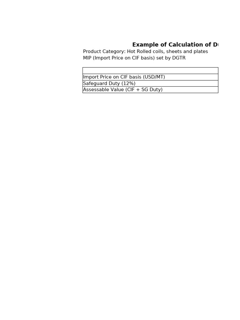 Calculation Of Sg Example Pdf