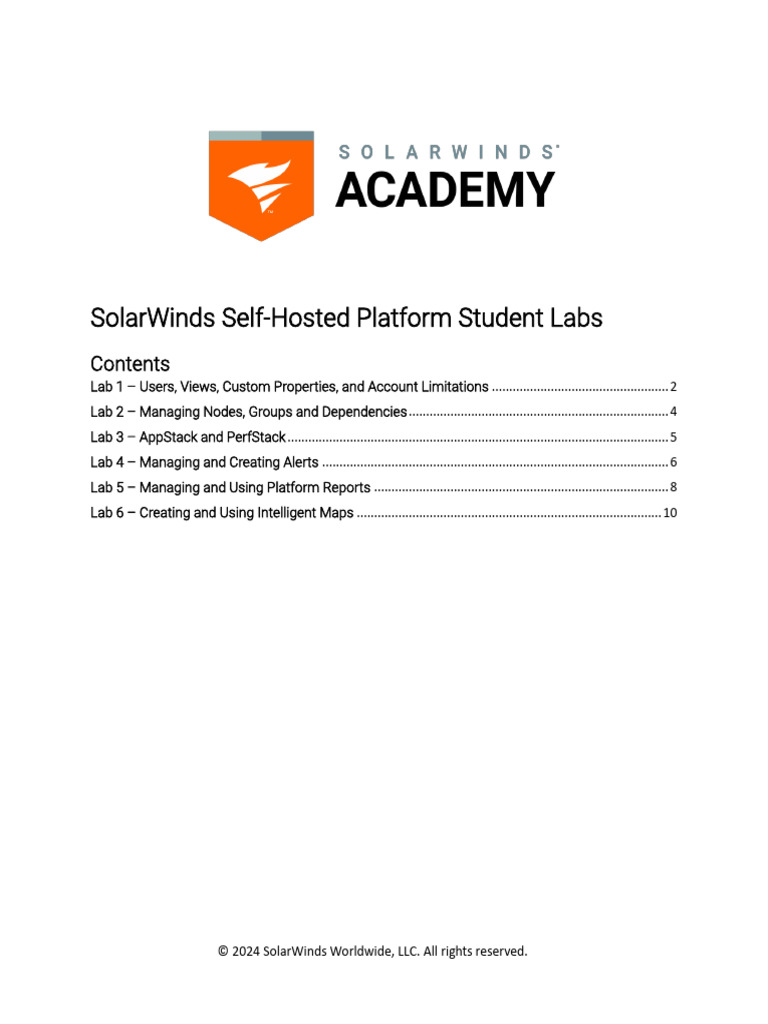 SolarWinds HCO Demo Lab Guide | PDF | System Software | Computing