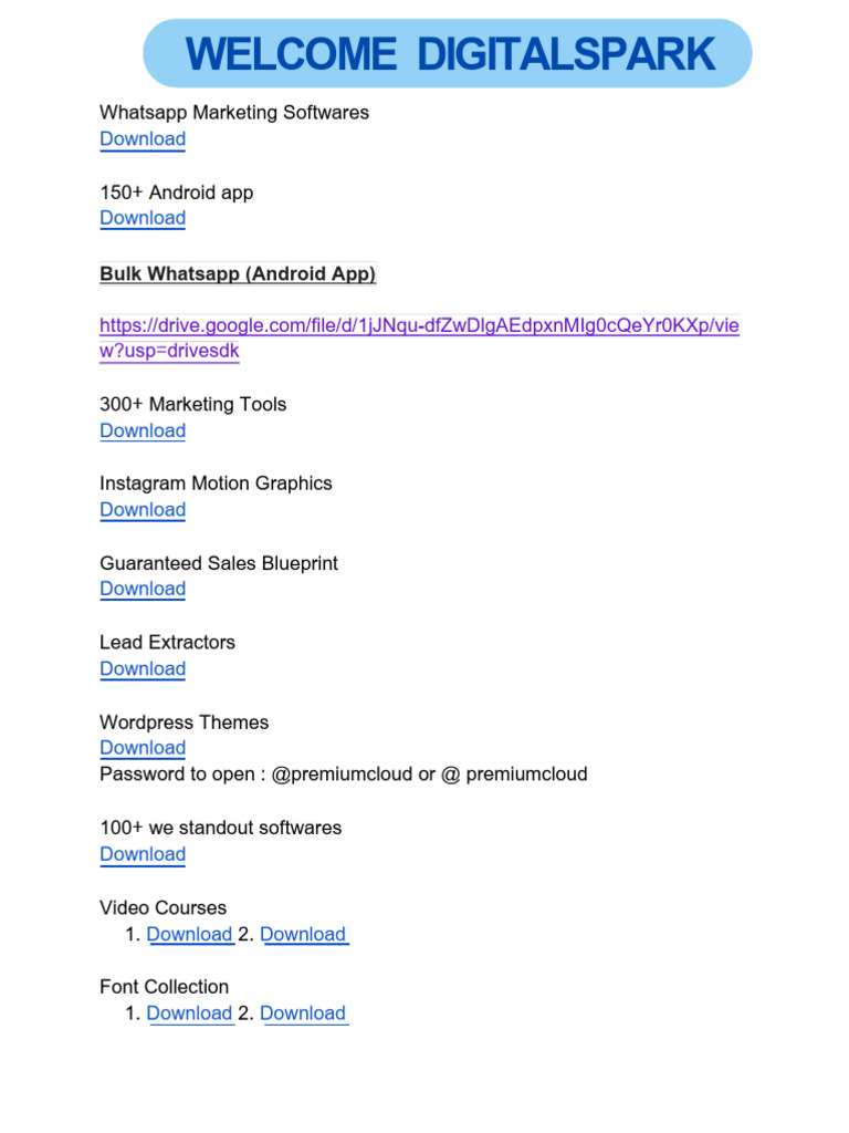 WhatsApp Marketing Tools & Resources | PDF | Computing | Software