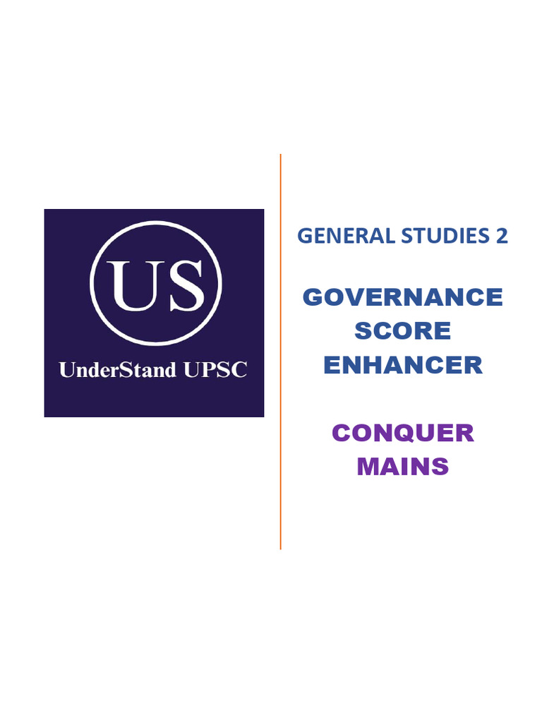General Studies 2: Governance Score Enhancer | PDF