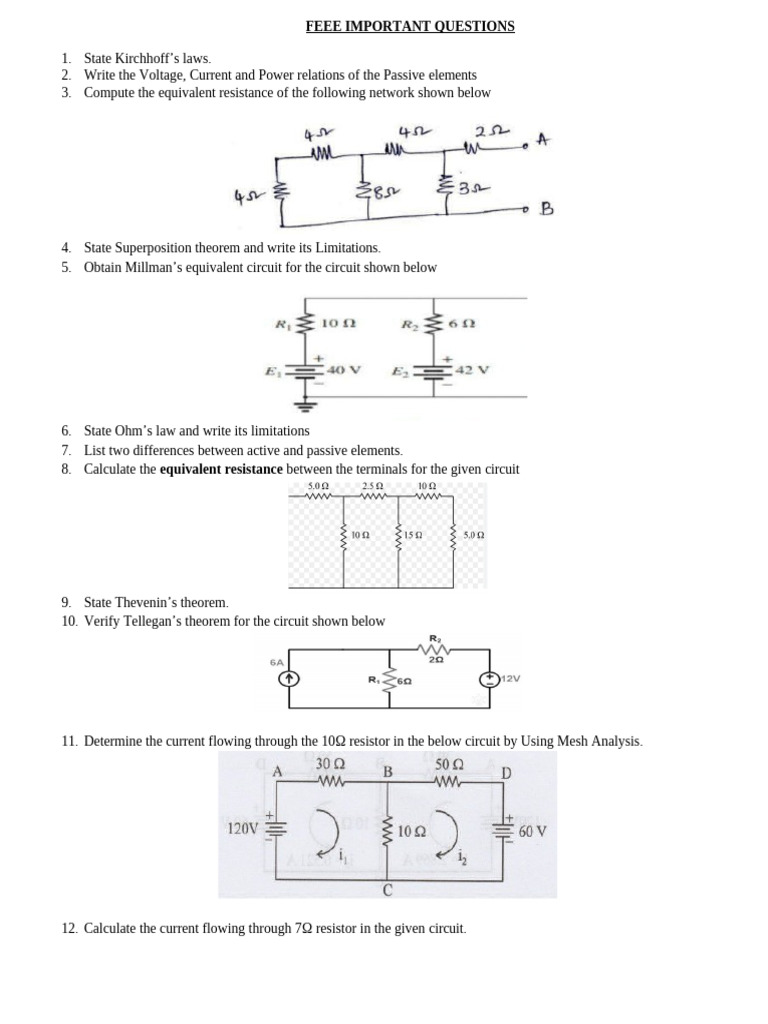 Feee Imp QS 24-25 Ii Sem | PDF