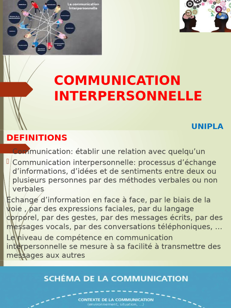 Communication interpersonnelle efficace | PDF | la communication ...