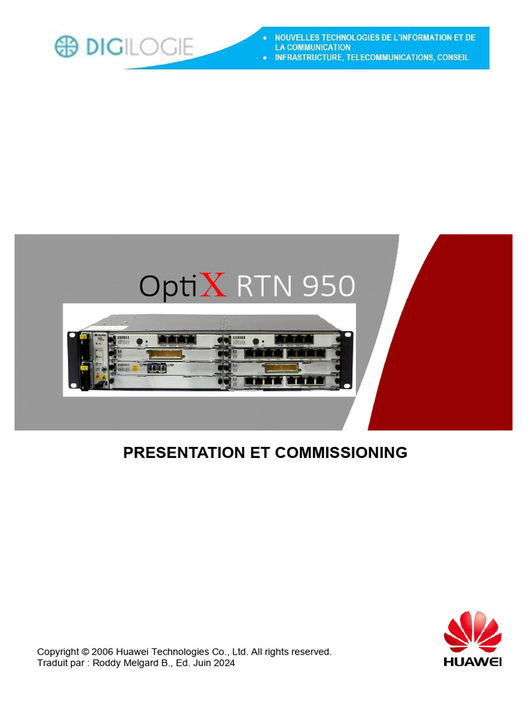 Présentation de l'OptiX RTN 950 | PDF | Débit binaire | Ethernet