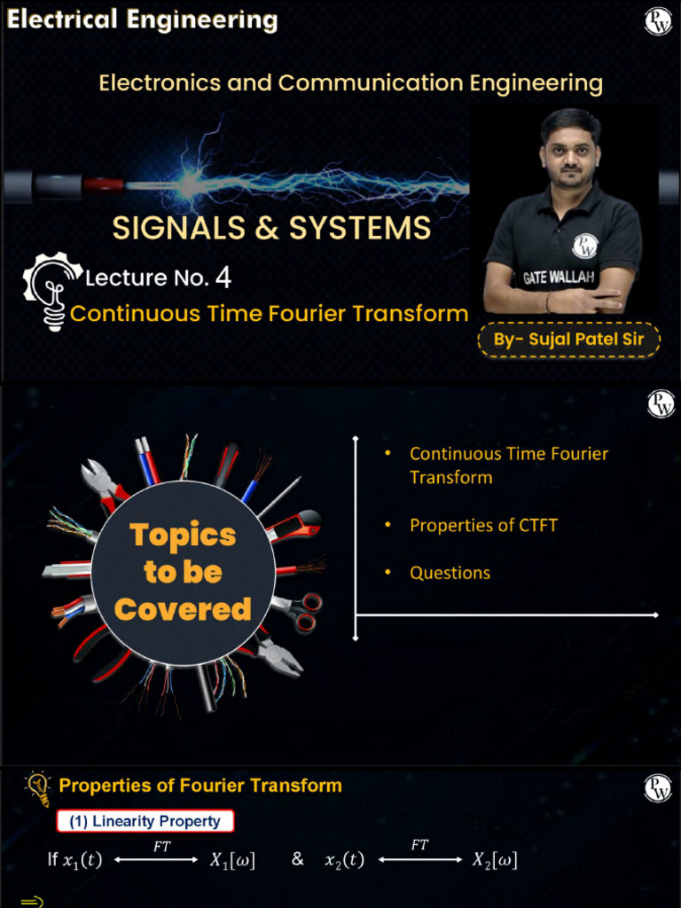 Continuous Time Fourier Transform 04 - Class Notes-By Sujal Sir | PDF