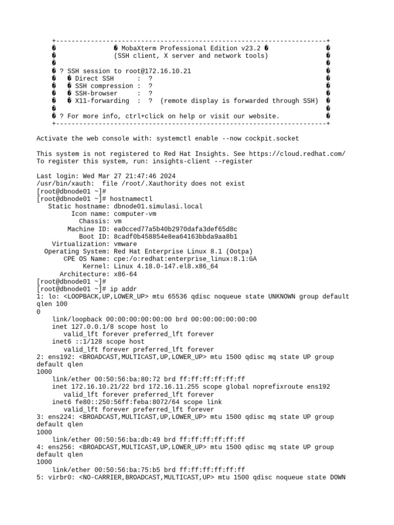 Infoscale-Dbnode01 20240327 02 | PDF | Software Repository | Secure Shell