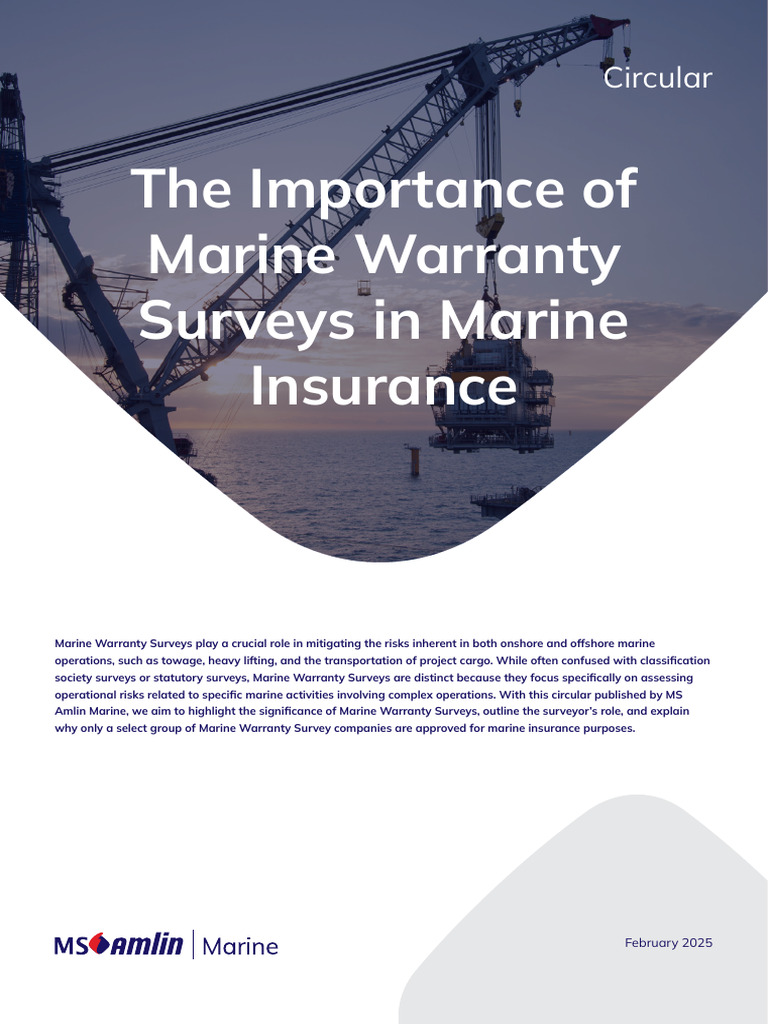 Importance of Marine Warranty Surveys | PDF | Insurance | Risk