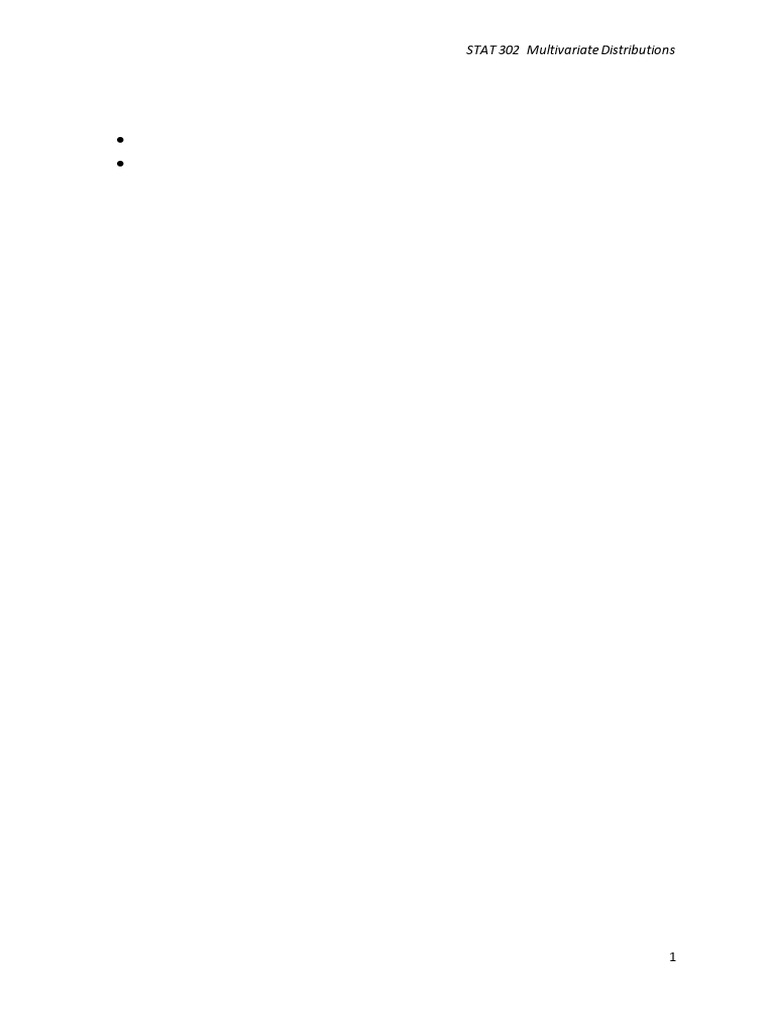 Multivariate Distributions Course Overview | PDF | Eigenvalues And ...