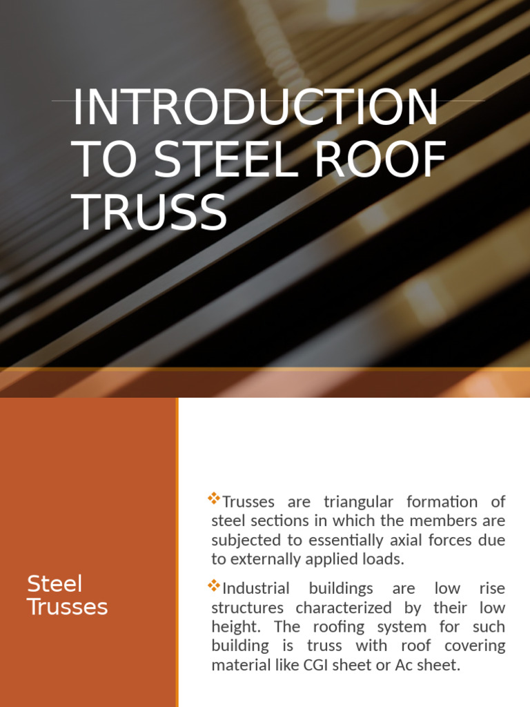 Introduction to Steel Roof Trusses | PDF