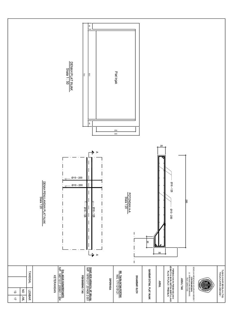 Gambar Detail Plat Injak Jembatan | PDF