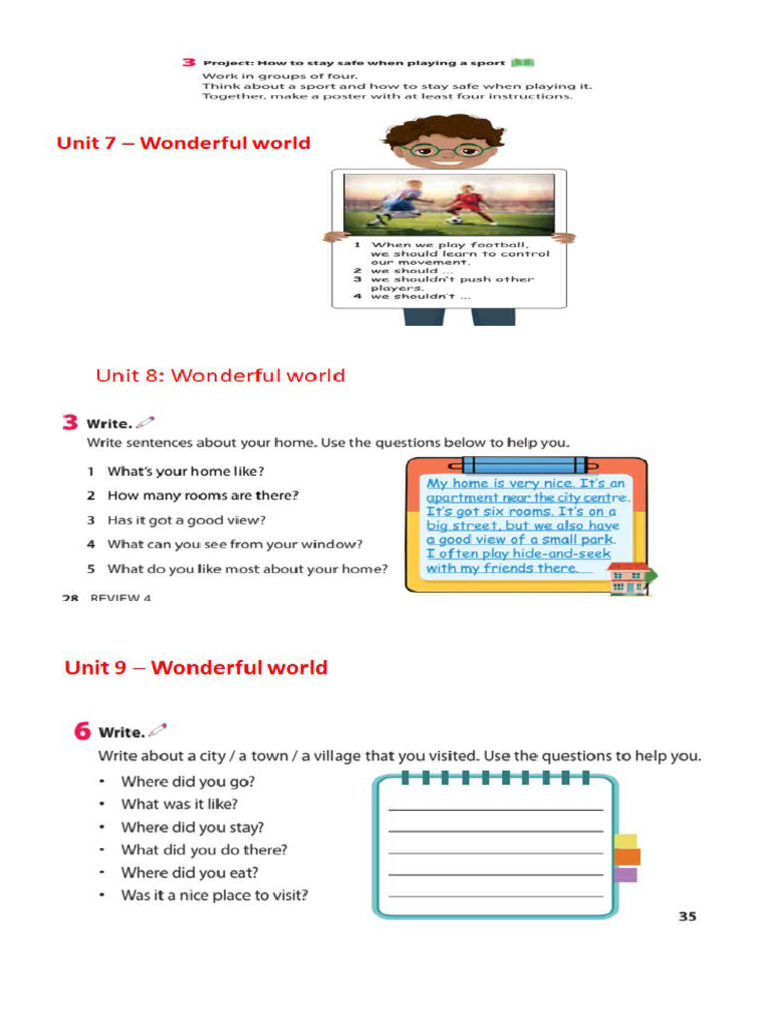 Speaking and Writing Wonderful World 5 HK 2 | PDF