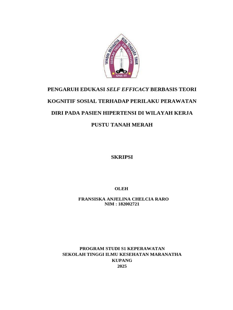 Edukasi Self Efficacy dan Perawatan Diri Hipertensi | PDF