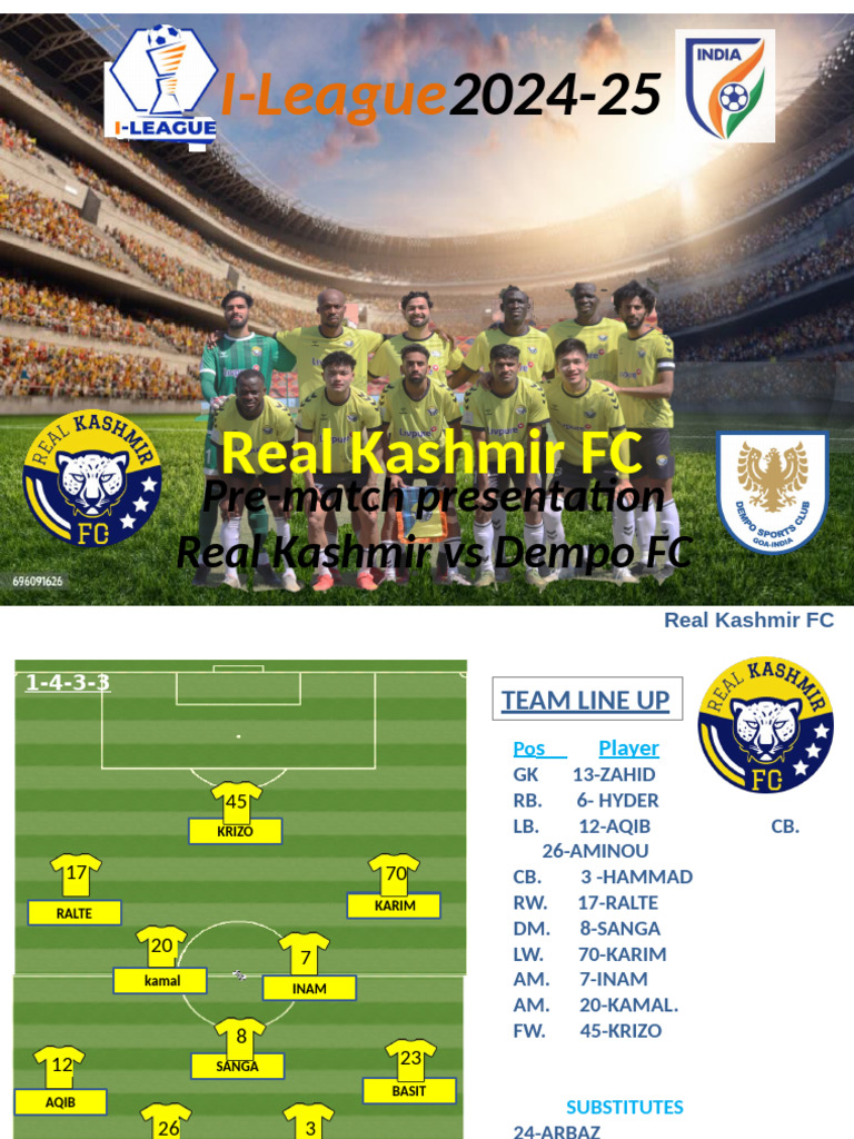 RKFC Vs Dempo SC Pre Match Presentation 2 | PDF | Association Football ...