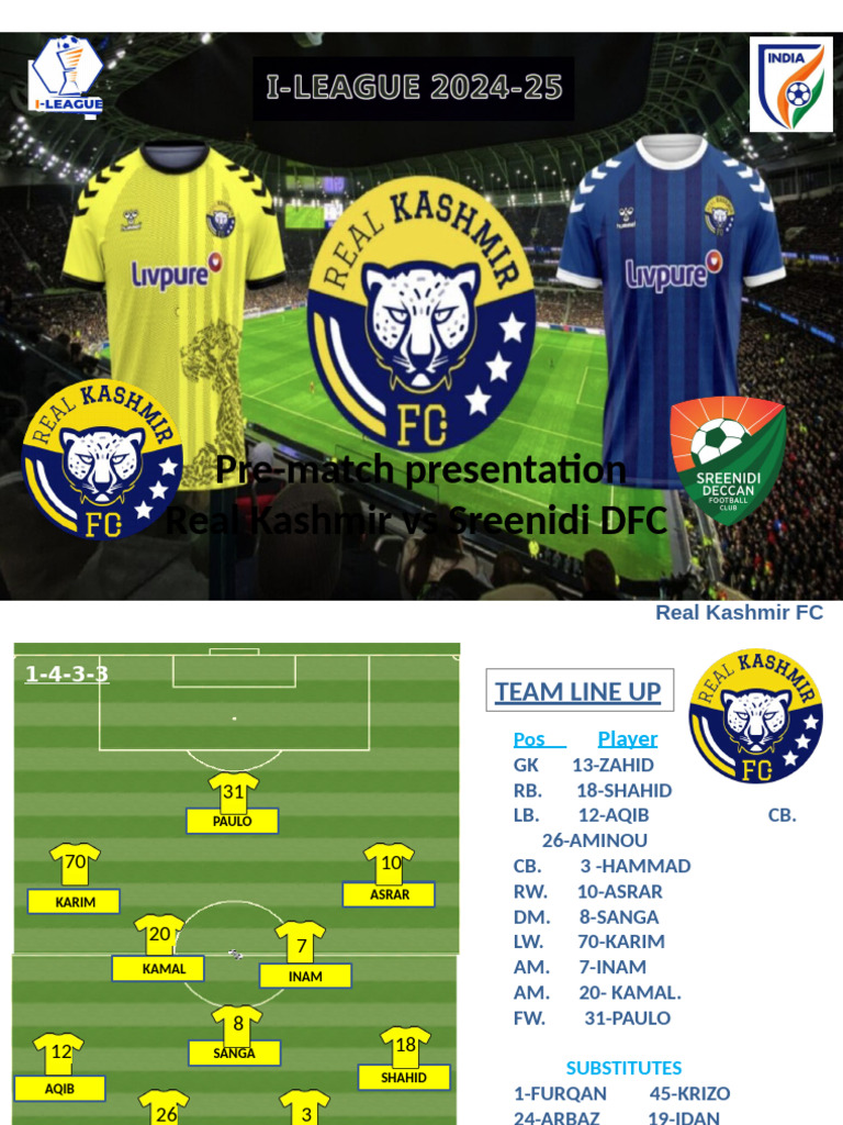 Sreenidi D F C Vs RKFC Pre Match Presentation 2 | PDF | Association ...