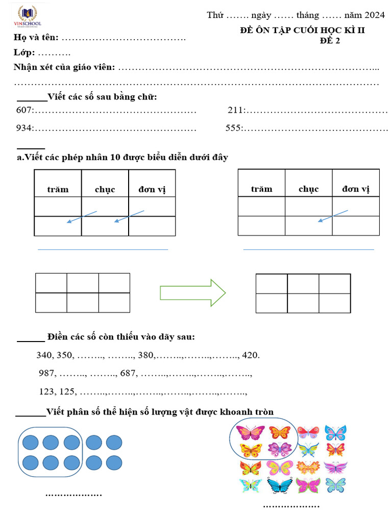 ĐỀ ÔN TẬP CUỐI HKII MÔN TOÁN ĐỀ 2 OK | PDF
