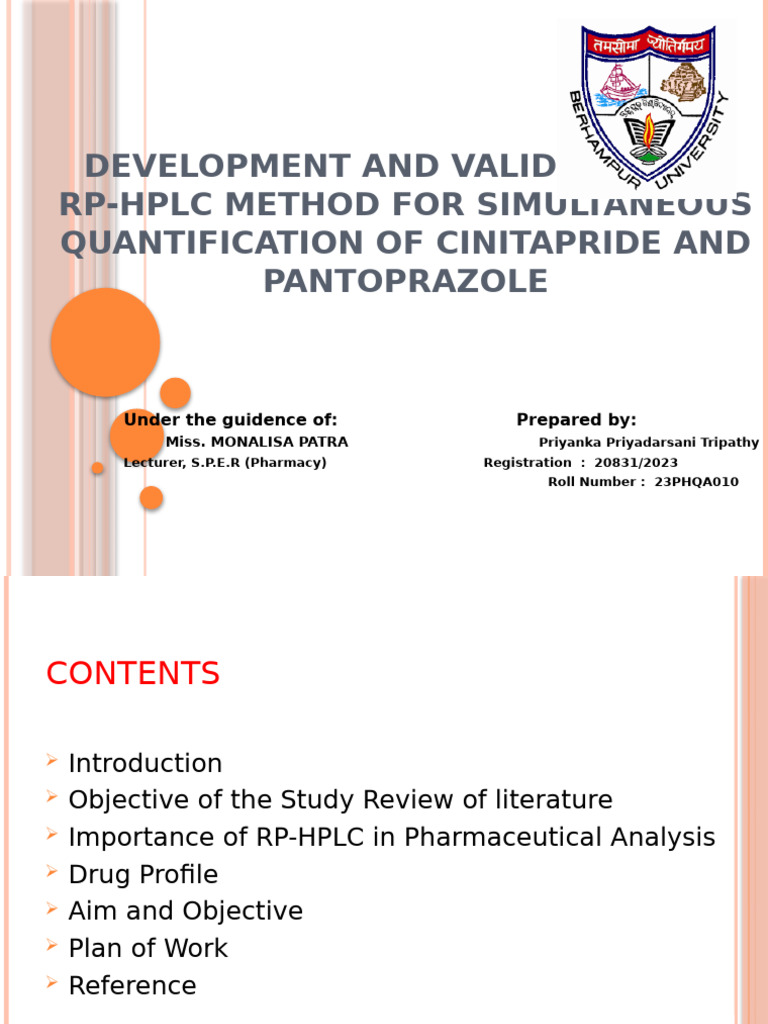 Development and Validation of RP HPLC Method | PDF | High Performance ...