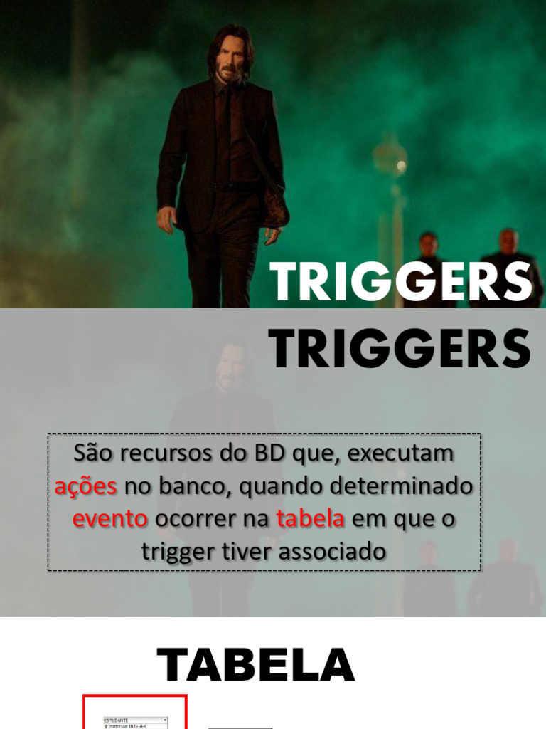 Slides_TRIGGERS | PDF | SQL | Programação de computadores