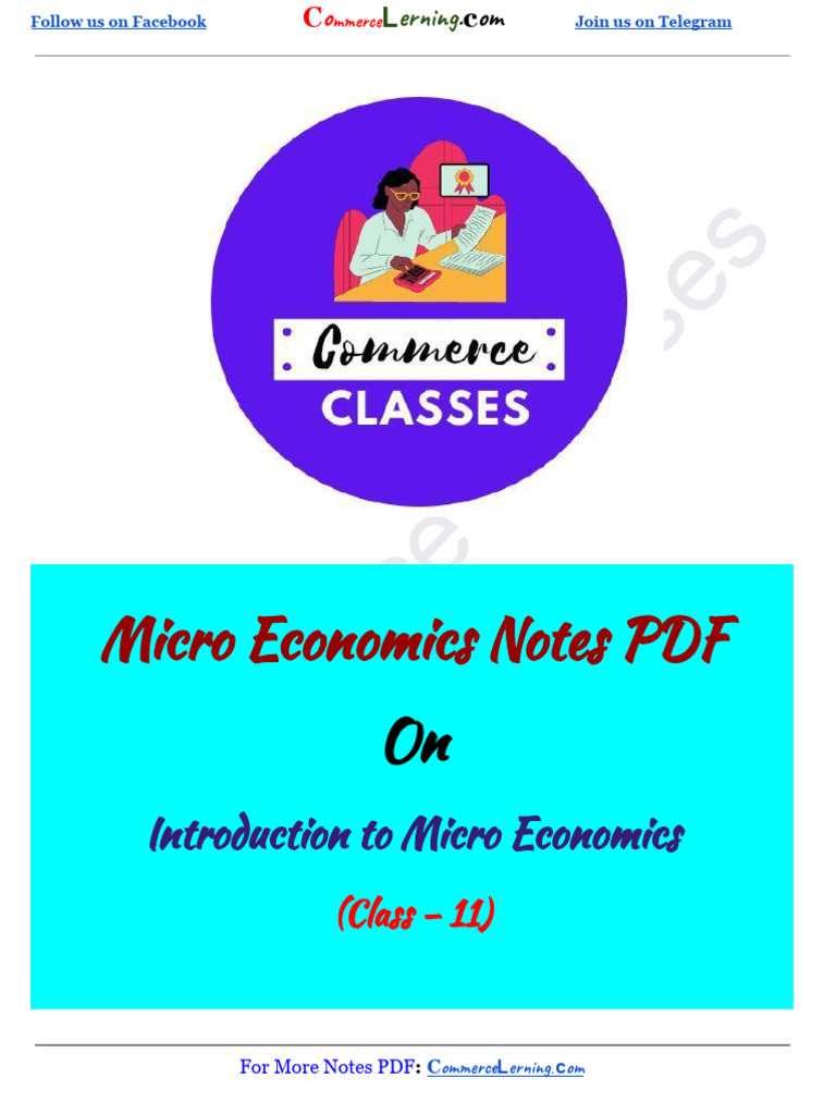 Microeconomics Overview for Class 11 | PDF | Economics | Microeconomics