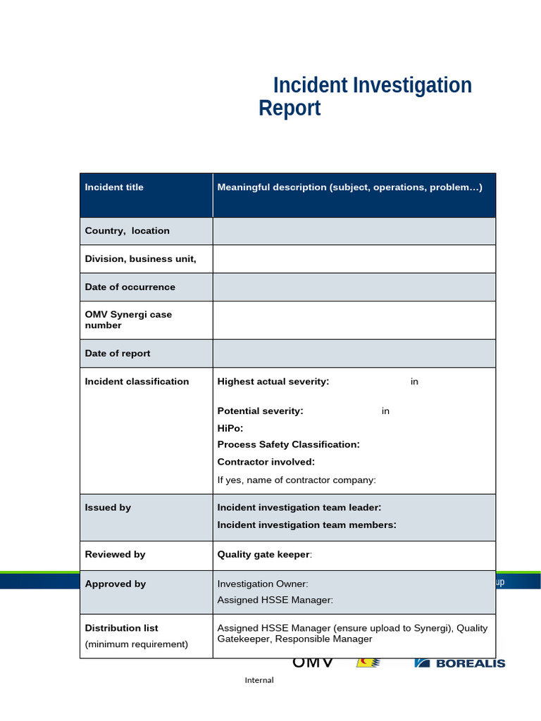 OMV Incident Investigation Report | PDF