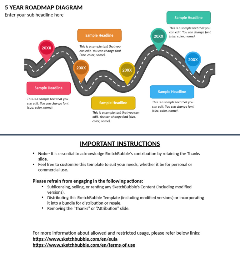 5 Year Roadmap Diagram Static 16x9 | PDF